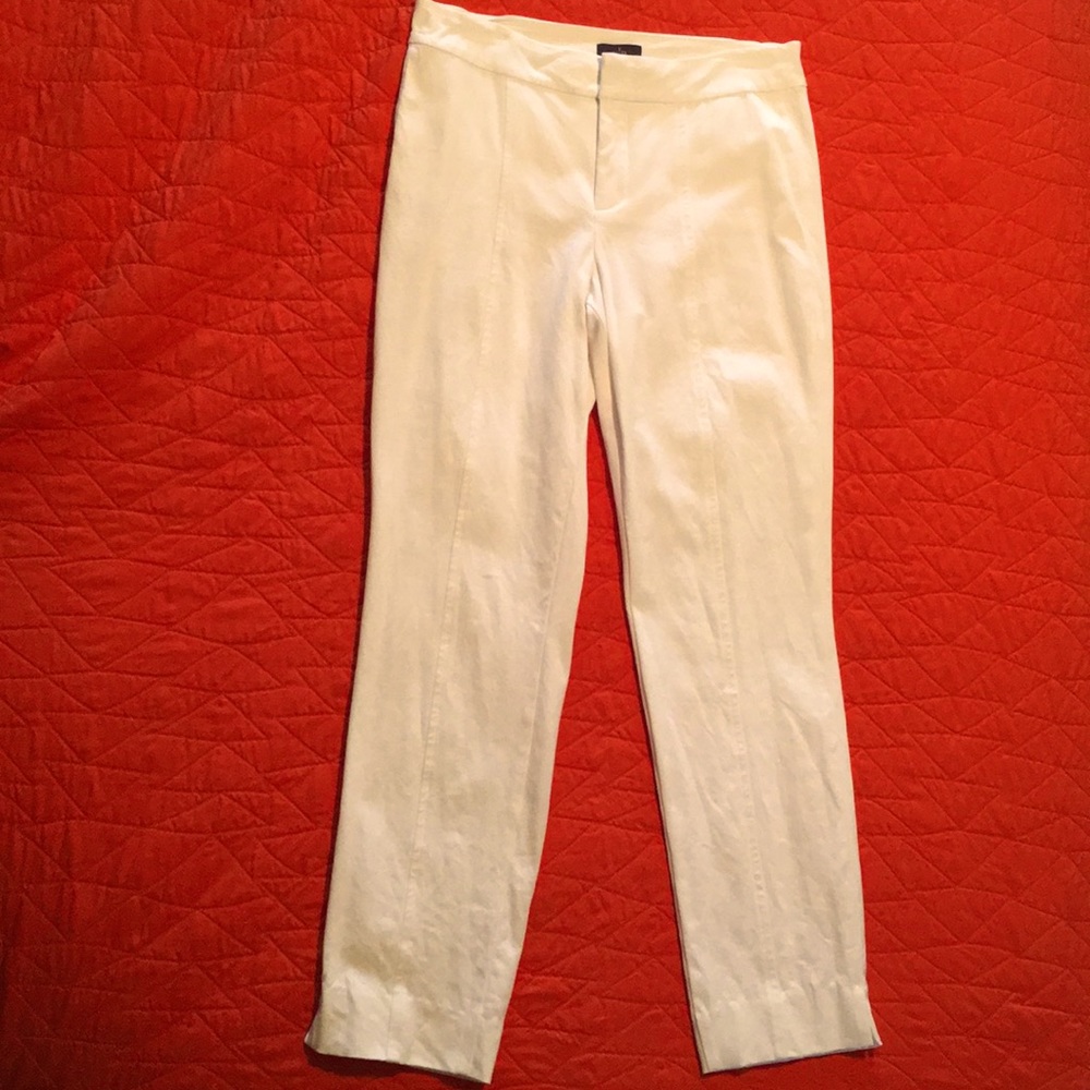 NYDJ white ankle pants size 4 lift tuck technology